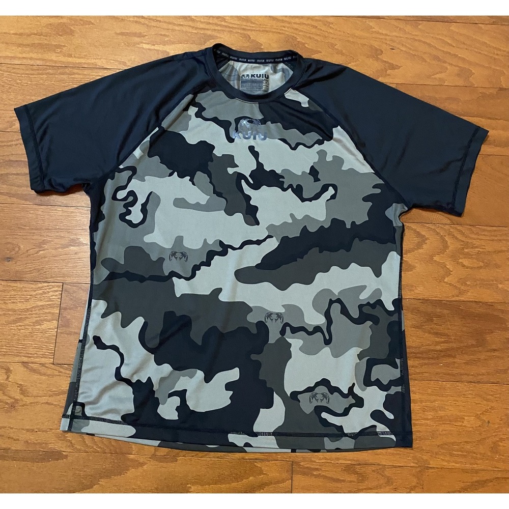 KUIU Valo Gila Short Sleeve Shirt Medium‎ M Black Gray Camo